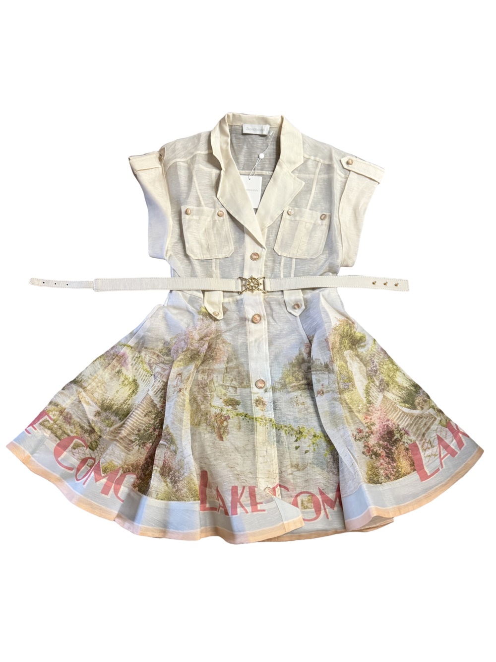 Zimmerman Como printed linen and silk shirt dress - Picture 5 of 9